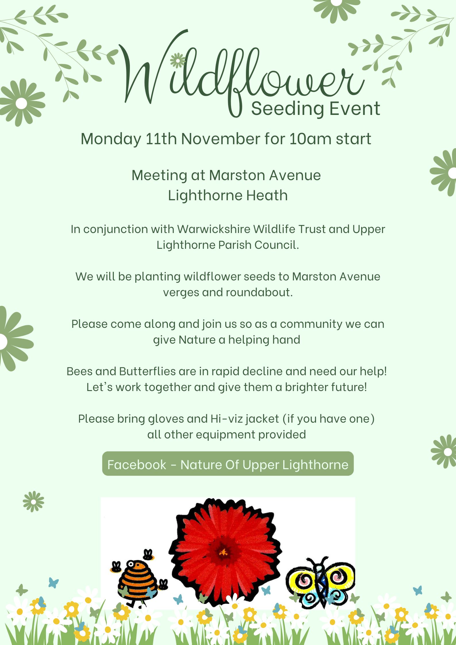 Wildflower Seeding Event - Monday 11th November 10am